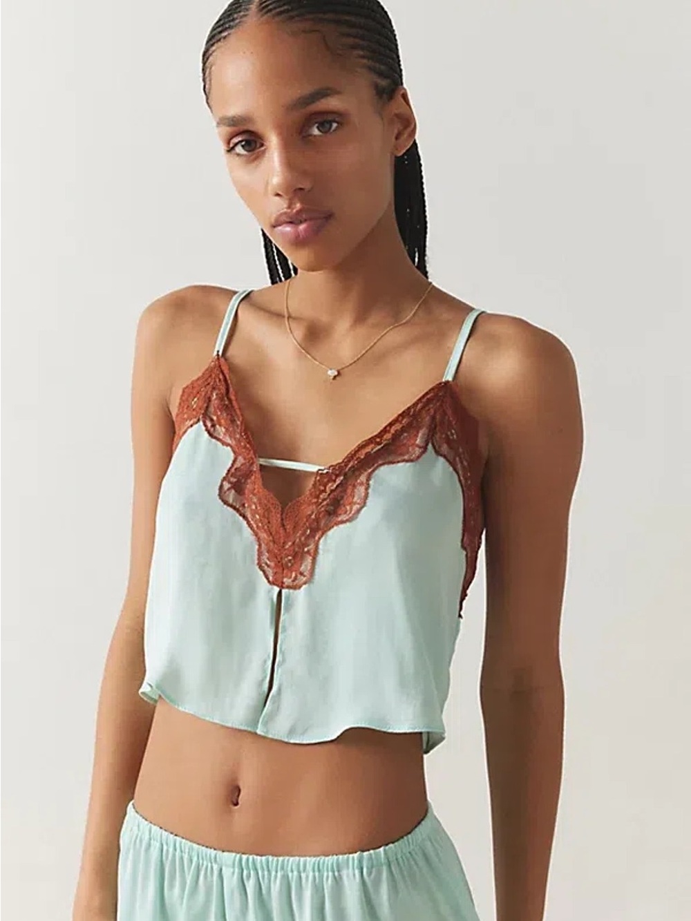 NWT Urban Outfitters OUT FROM UNDER
Juliette Lacy Satin Cropped Cami small